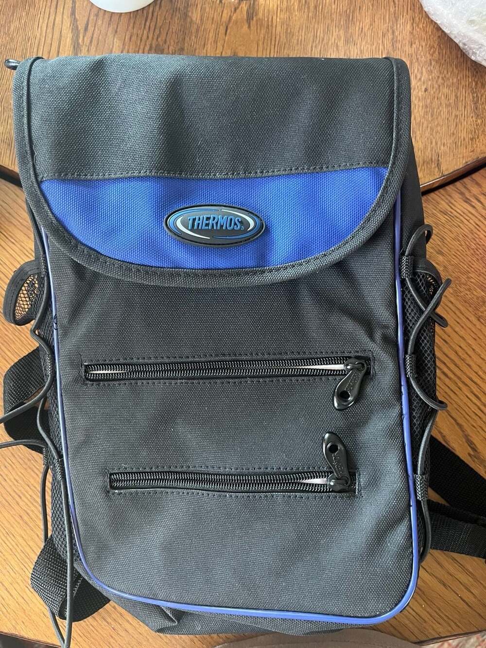 Thermos Insulated Soft Cooler Backpack Black and Blue